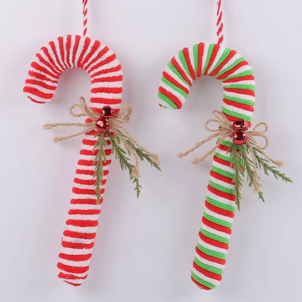 Red and White Candy Christmas Cane Cartoon Plush Cane Candy Home Christmas Decoration