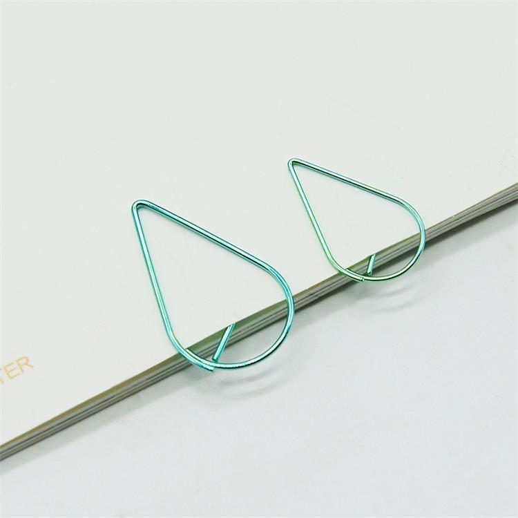 Water Drop Metal Bookmark & Binder Clip - 6 Colors