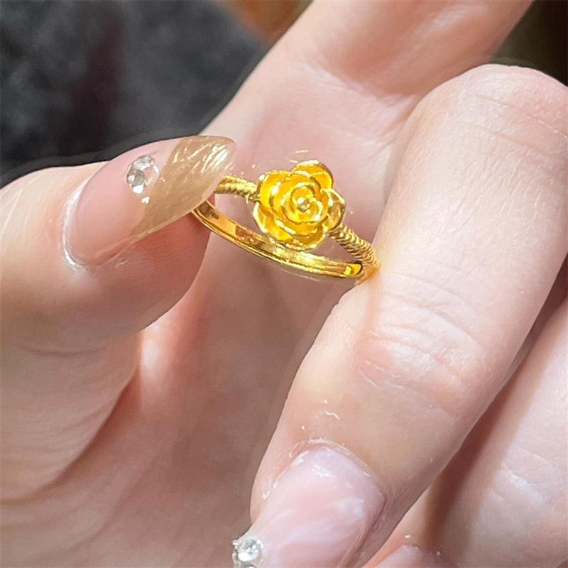 

Открытое кольцо из розового циркона 18 карат, ретро кольцо на указательный палец высокого класса, женская модная бижутерия в стиле легкой роскоши.