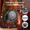 USB Christmas Snowflake Projector Clear Patterns Christmas LED Lights  For Christmas Decorations