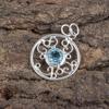 Sky Blue Topaz Earring Gemstone Earring, 925 Solid Sterling Silver Pendant Jewelry Handmade Pendant, Silver Jewelry For Gift