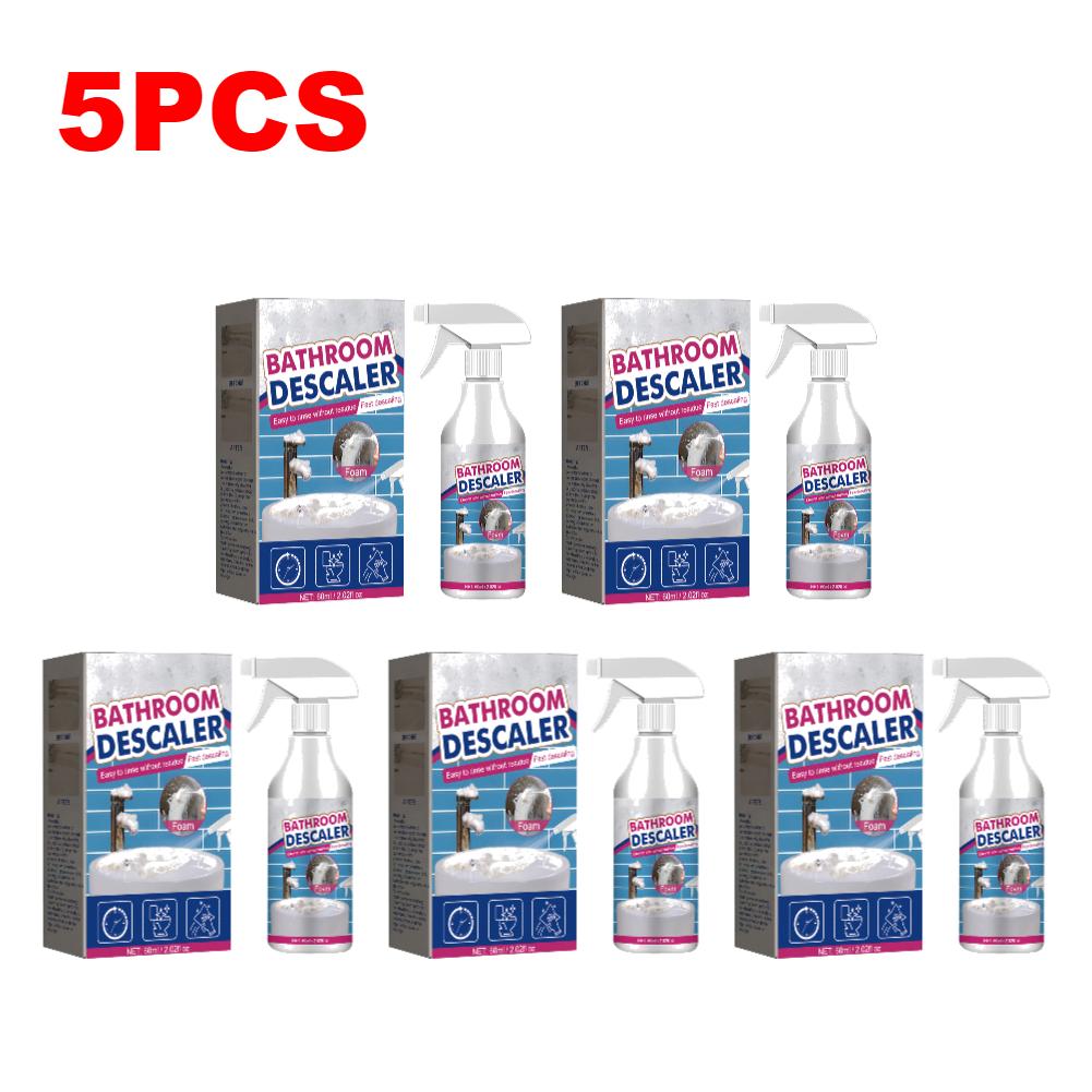 1-5PCS Bathroom Descaler Foam Cleaner Quickly Remove Stubborn Stains Cleaner Versatile Rinse Cleaning Foam Spray For Household