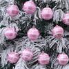 2 Boxes Christmas Tree Decorations Tartan Pattern Plastic Hanging Ball Festival Home Holiday Party Decorative Accent