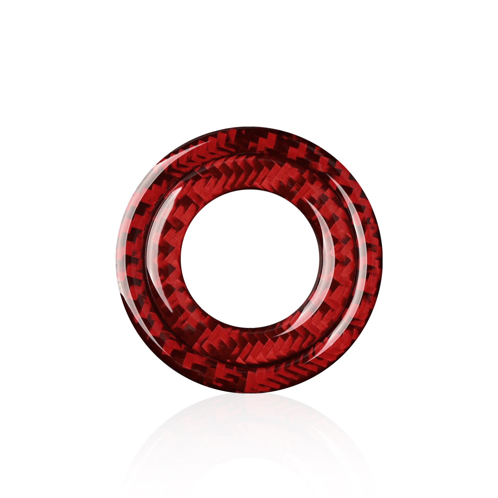 

Для Dodge Challenger 2015 2016 2017 2018 аксессуары автомобильный двигатель кнопка запуска двигателя кольцо отделка из углеродного волокна