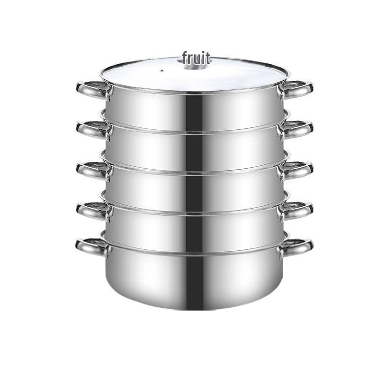Stainless Steel Multi-Layer Steamer Stockpot for Induction & Gas Stoves