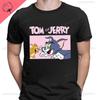 Mans T-Shirt Neck Short-Sleeved Tops Cute Cartoon Printed Jerry Tom Humor Funny New Selling Funny Sweet Fashion All Round Tees