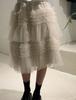 Korean MORE THAN YESTERD*Y Winter 25 Mesh Cake Lace Skirt