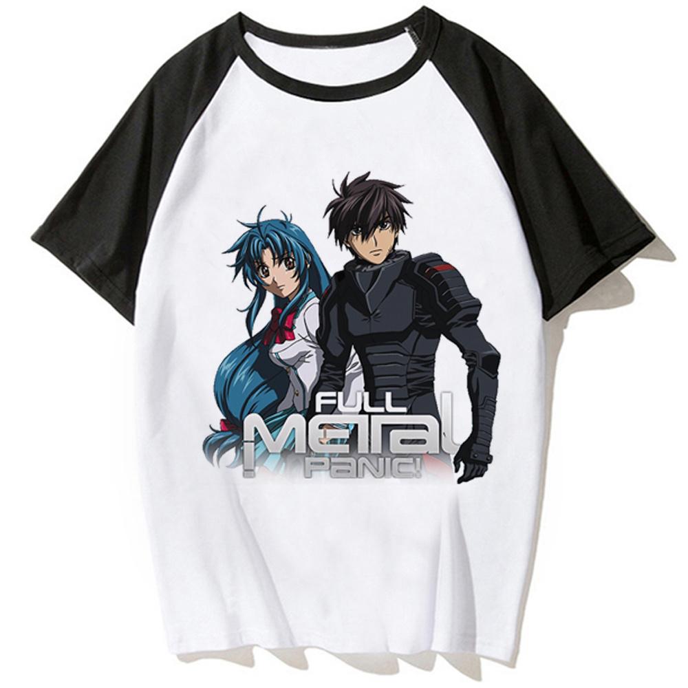 

Full Metal Panic t shirt women Japanese designer harajuku tshirts female anime designer funny clothes 3XL