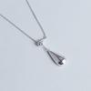 925 Sterling Silver Water Drop Tears Adjustable Pendant Necklace For Women Gift Jewelry Wholesale S-N243