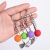 Simulation Mini Golf Ball Keychain Creative Metal Keyring Car Key Holder Bag Pendant Hanging Decoration Couple Gifts