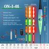 ONLYOU Spiral Tail Eye-catching Induction Electronic Fish Float Luminous Intelligent Float Outdoor Lake Reservoir Pond Ice Fishing Float 2/4pcs/set