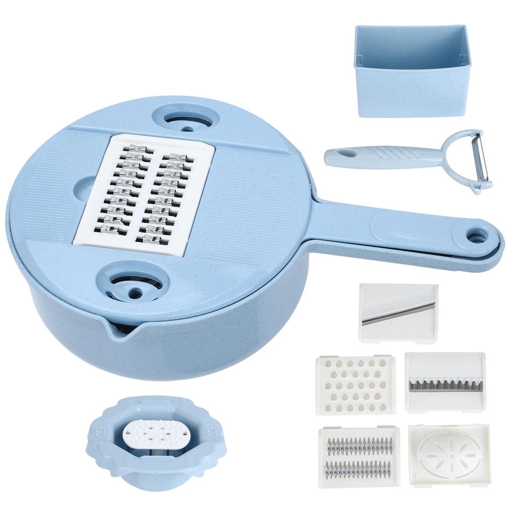 Food Shredder Chopper Multifunction Manual Vegetable Potato Grater Kitchen Utensils Blue