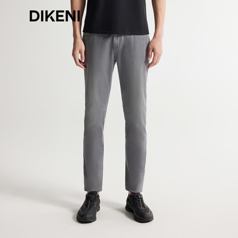 DIKENI Men s Lightweight Straight-Leg Grey Jeans 3XL (34)