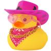 Rubber Cowboy Duck Car Ornaments Yellow Ducks Decoration Dashboard with Cowboy Hat Necklace Sunglasses