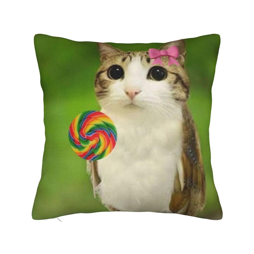 Meowl Kočka Sova Vtipné Povlaky na Polštář Merch Potiskovaný Potah na Polštář Povlaky na Polštáře Dekorace Obývacího Pokojů Čtvercový Více Velikostí