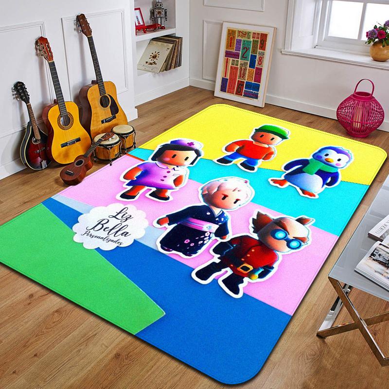 S-Stumble Guys Bedrukt Tapijt Mode Yoga Mat Slaapkamer Decoratief Tapijt Woonkamer Badkamer Decoratieve Vloermat Verjaardagscadeau 40x60cm