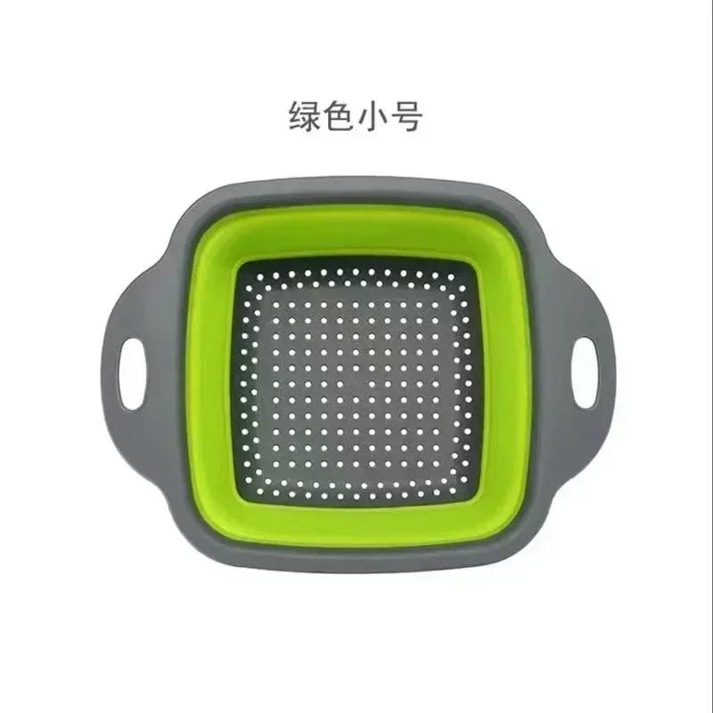 

Складаний друшляк кухонний інструмент для зберігання складний друшляк силіконовий складний кошик для зливу кошик для миття фруктів та овочів