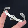 Natural Crazy Lace Agate Gemstone 925 Silver Bangle Adjustable For Women