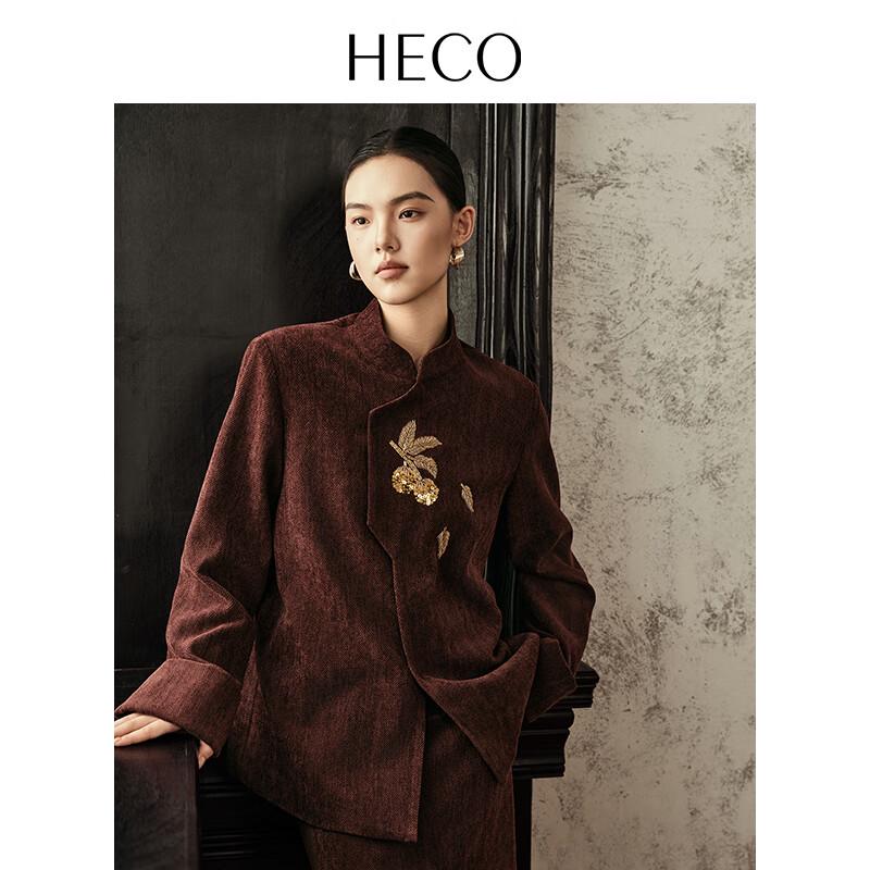 

HECO Женская новая вельветовая куртка в китайском стиле с бисером L