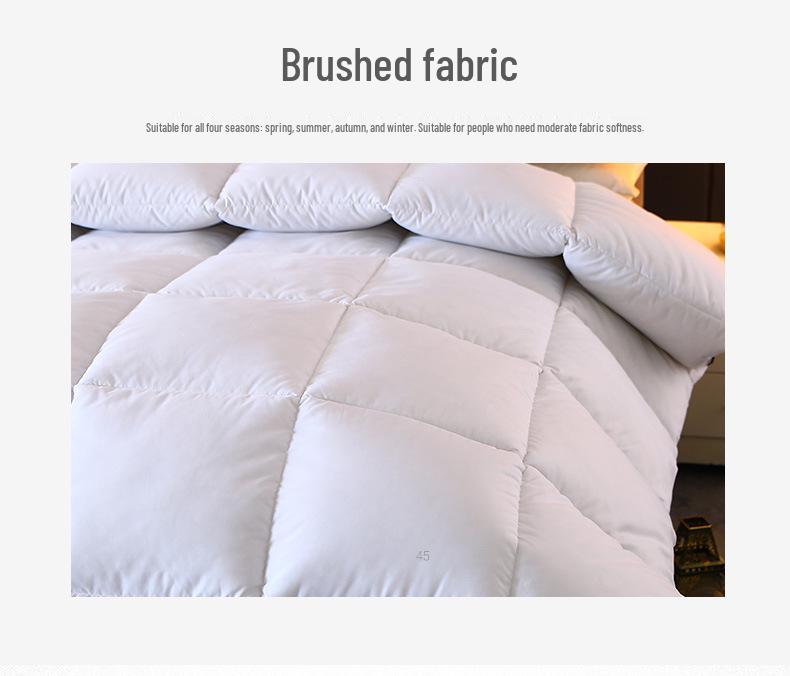 All-Season Double Quilt with Feather Velvet Cover for Autumn/Winter - Hotel-Quality Silk Cotton Quilt Core