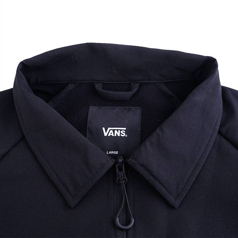 Vans Reglan Sleeve Jacket Fashion Solid Color Versatile Long Sleeve Coat Men jackets Black VN000GNQBLK