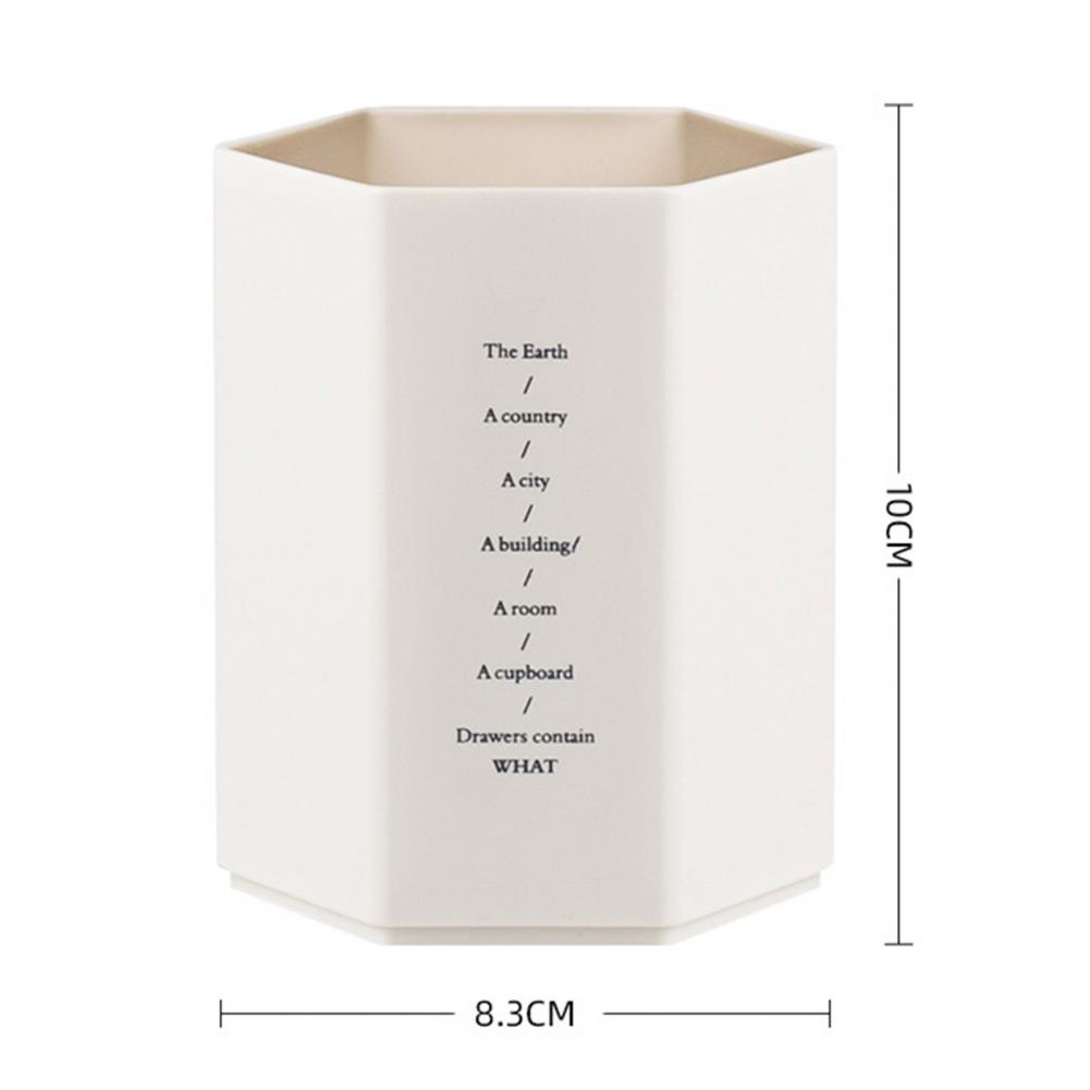 Pen Holder Stationery Organizer Creative Large Capacity Stationery Hexagonal Design Pencil Storage Box Desk Organizer