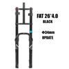 HIMALO 26 Zoll Fat Tire Schnee-Fahrradgabel 34mm Übergröße 135mm Ausfallende Luftfederung mit einstellbarer Dämpfung Fahrradzubehör