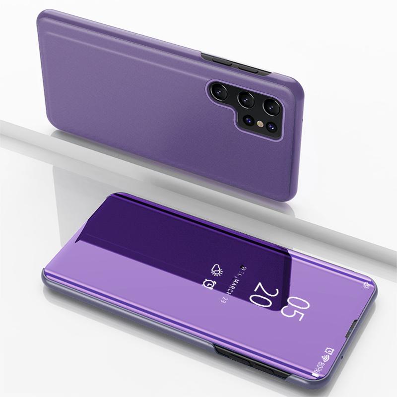 Custodia Flip Specchio Smart Clear View per Samsung Galaxy A16 A26 A36 A56 A55 A35 A15 A54 S22 S23 FE S24 Ultra Plus S25 Edge Copertura in PU