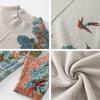 Maglione di Lana Caldo da Donna Mamma di Mezza Età Autunno Inverno Top a Collo Semi Alto