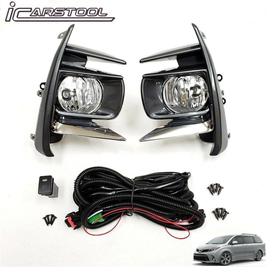 Front Bumper Fog Light Assembly For 2018-2020 Toyota Sienna