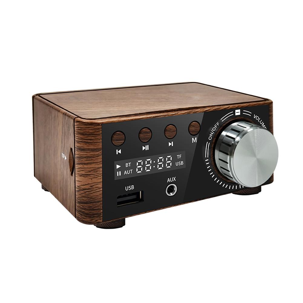 

50 Вт + 50 Вт CS8673E Bluetooth 5.0 цифровой аудио усилитель мощности 2.0 канала класса D AUX TF домашний кинотеатр HiFi стерео мини усилитель темно-коричневого