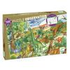DJECO Dinosaur Observation Puzzle 100 Pieces Jigsaw Puzzle - Dinosaur Puzzle for Kids - Picture Search, Item Search, Educational Toy, Montessori, Ages