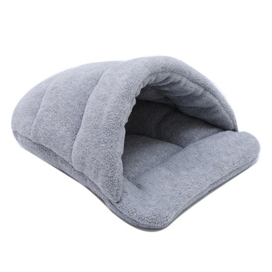 Tykk Fleece Varm Hund Katt Telt Cave Nest Seng Slipper Shape Pet Sovepose
