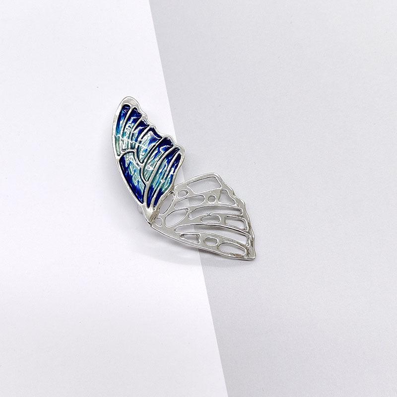 Эмалевая брошь «Радужные крылья бабочки», Высококачественная и изысканная брошь-бутоньерка, Элегантная булавка для официального костюма