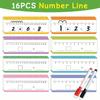 16pcs 0-20 Dry Erase Number Line Cards Addition & Subtraction Game Number Chart Math Manipulative Game Educational Learning Game