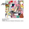 Romantic Bridal Shower Party Decorations 50Pcs Cartoon Wedding Stickers for DIY Handbook Decoration, Waterproof PVC Decals Adhesive Labels Greeting