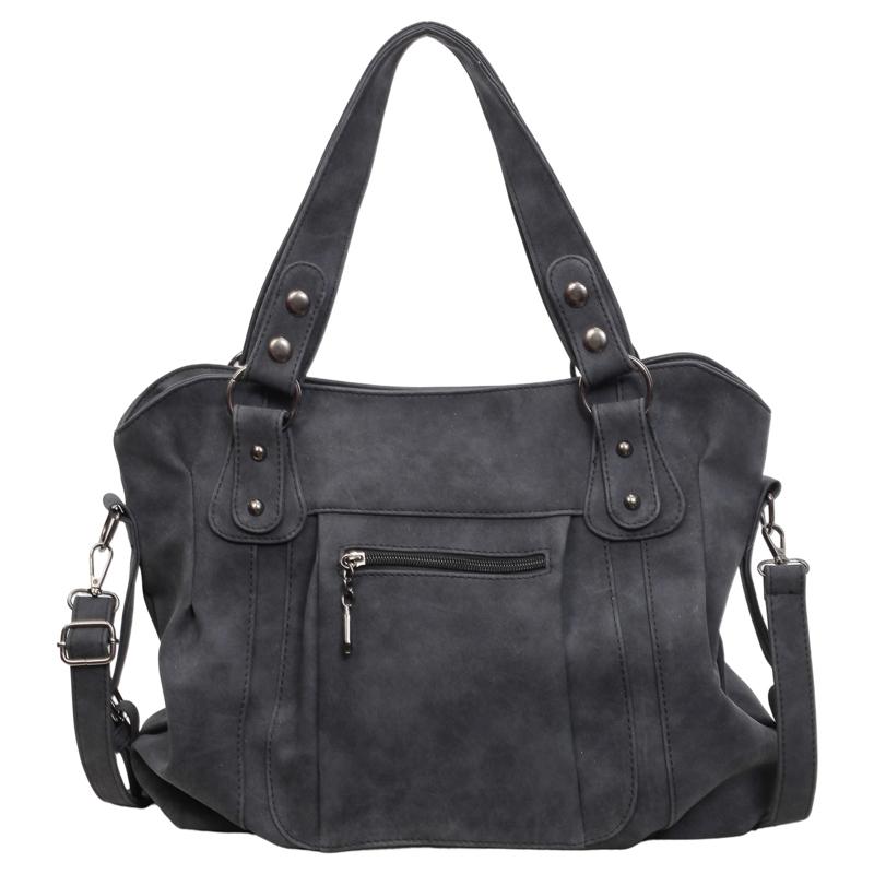 Womens Faux Leather Handbag Large Capacity Casual Shoulder Tote Purse for Travel