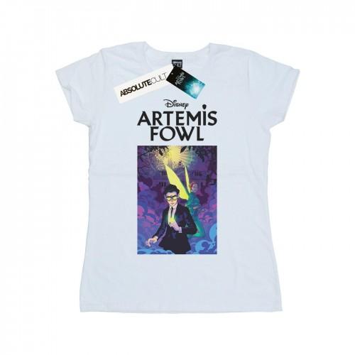 

Disney Womens/Ladies Artemis Fowl Book Cover Cotton T-Shirt XXL білий