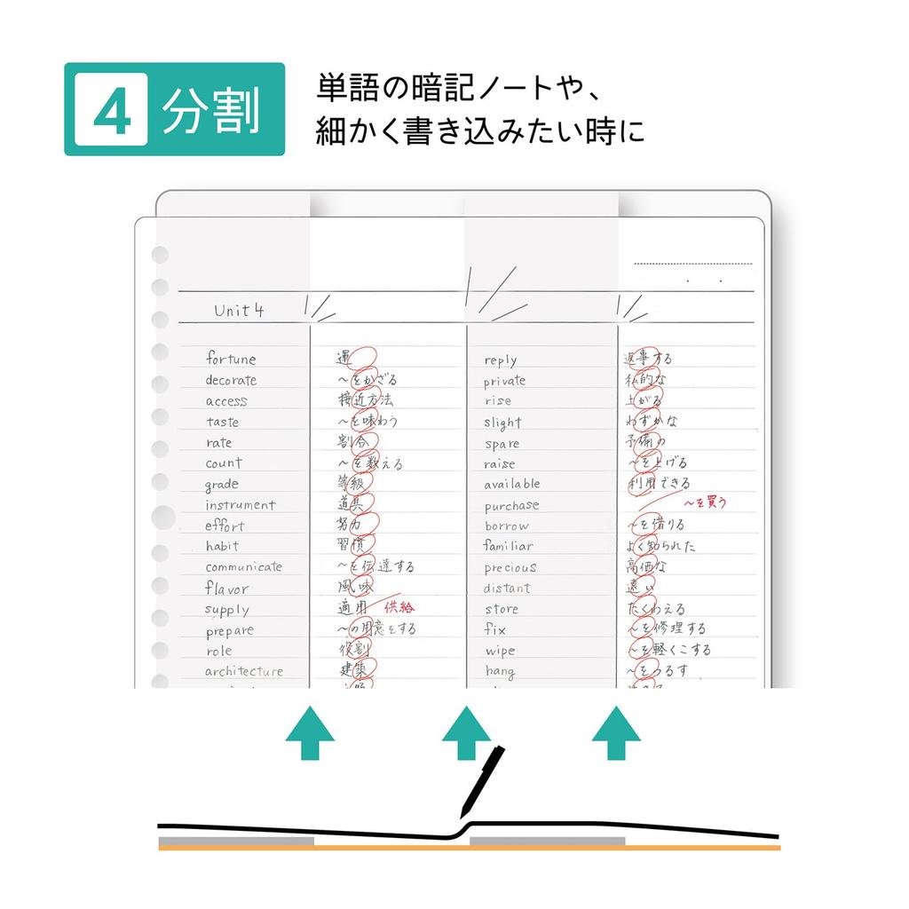 Kutsuwa 4-Section Pencil Board (Shitajiki), White