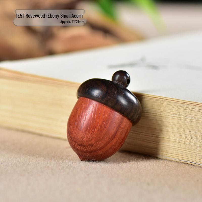 Ebony Rosewood Acorn Color-Block Wooden Ornament Pendant