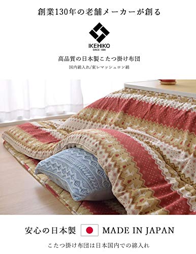 IKEHIKO Kotatsu Futon, Square, Cover and Floor Set, Form, Green, Approx. 190 x 190 cm #5995500