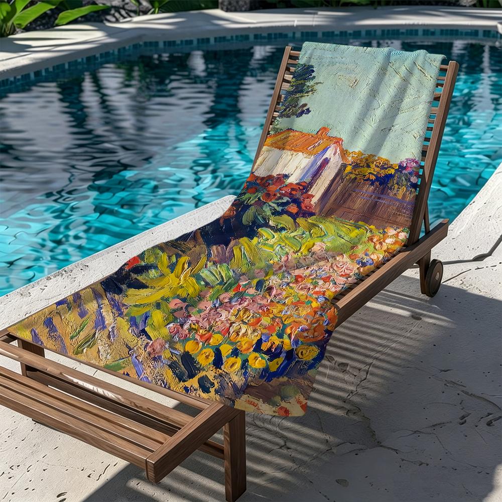 V-van art Towel Large G-Gogh Quick-Drying Microfiber soft Beach Towel for Travel Fitness Sauna Bathing Camping