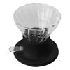 Pour Over Coffee Dripper Reusable Detachable Steel High Borosilicate Glass Pour Over Coffee Filter