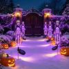 Spooky Pathway Lights for Halloween Solar Skeleton Yard Stake Light