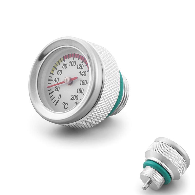 Motorcycle Modification Fuel Tank Cap With Oil Temperature Gauge Motorcycle Fuel Tank Caps With 0-200℃ Oil Temperature Gauge