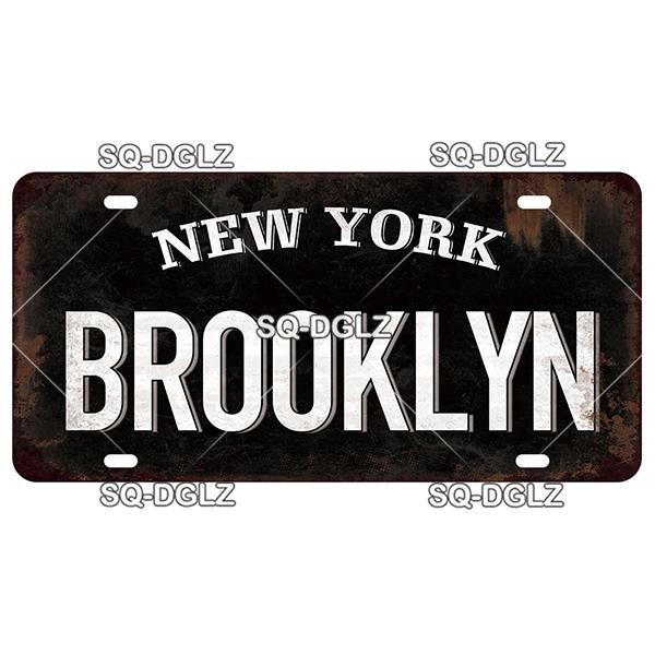 USA EAST City BOSTON MIAMI 15x30CM Plate Sports Tin Sign State Wall Decoration Metal Sign Home Decor Painting Plaques Art Poster