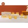 Eight Pavilion Amber Glass Cup 6-Piece Set