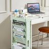 5 Layers Movable And Detachable Bookshelf Storage Rack With Wheels Space Saving Rack Magazine And Snack Storage Rack