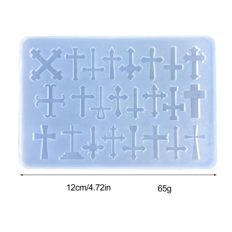 Resin Shaker Fillings Mold,Silicone Crucifix Mold Epoxy Resin Mold Filler Quicksand Casting Filling Mold for Jewelry Ma