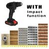 25+3 Speed Cordless Impact Wrench Electric Drill Socket Electric Screwdrive 1/2 Battery US Plug Black 48V